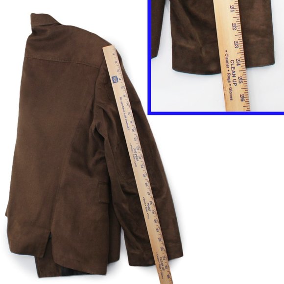 VTG Versace Western Blazer 4 Button Notch Collar Jacket Sueded Wool Men's IT50/M - Picture 14 of 16